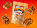 Pelican Peaks Cinnamon Focaccia Bread Mix pouch with cinnamon focaccia pieces